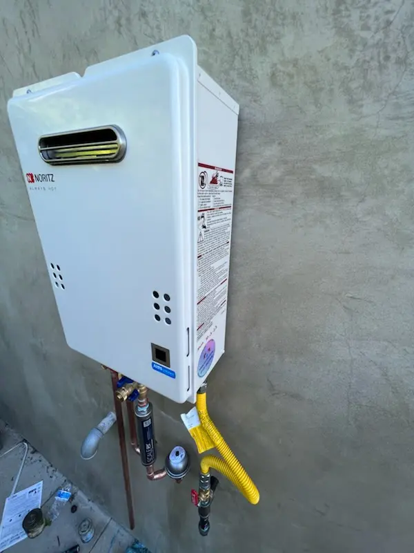 Tankless water heater installation for Manor Ridge Park homes